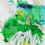 galaxies art abstraction painting green